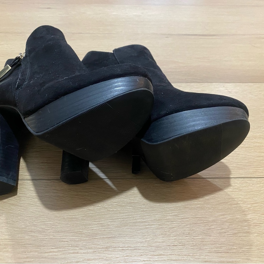 Aldo Black Suede Ankle Booties - Picture 9 of 10